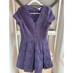 Women's Banana Republic Purple Paisley Brocade Dress Size 8